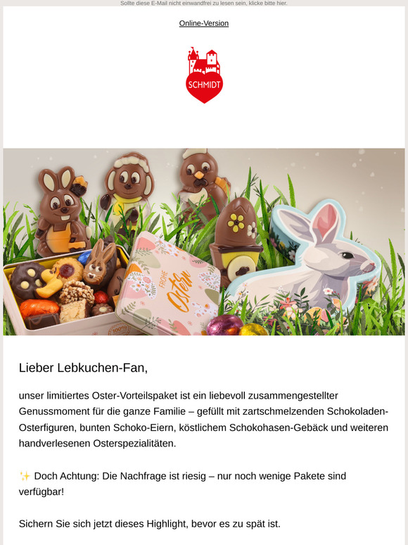 🐰 Fast weg! Das limitierte Oster-Vorteilspaket ist fast vergriffen!