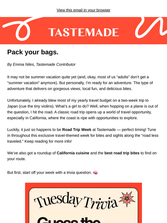 A taste of California