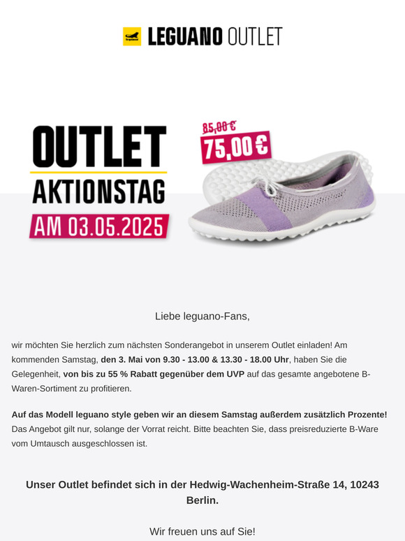 Am 03.05.2025 ist der nächste Aktionstag im Outlet Berlin