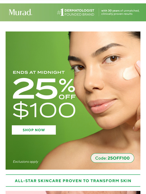 Slipping away: 25% off $100 spring skincare refresh