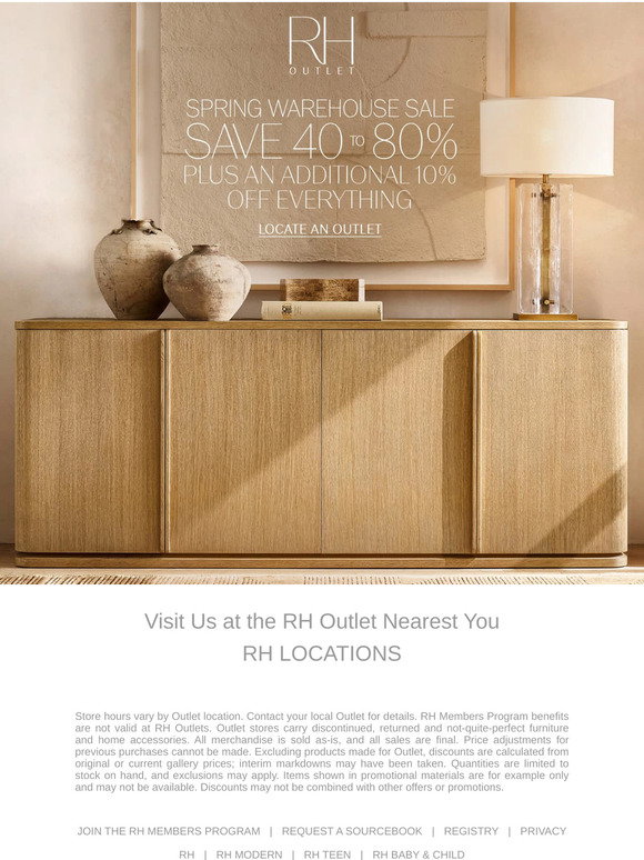 Restoration Hardware Email Newsletters: Shop Sales, Discounts, and ...