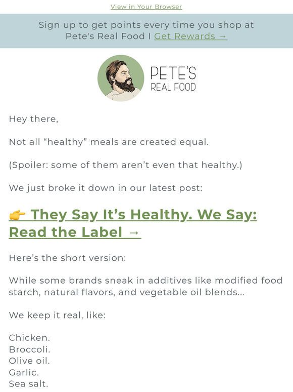 They say it’s healthy. We say: read the label.