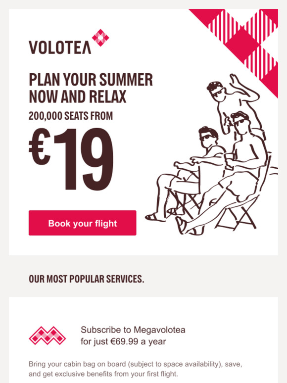 Make this your best Summer ever: fly from €19 ✈️