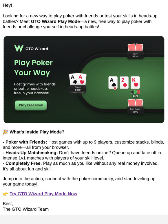Check Out GTO Wizard's Play Mode!