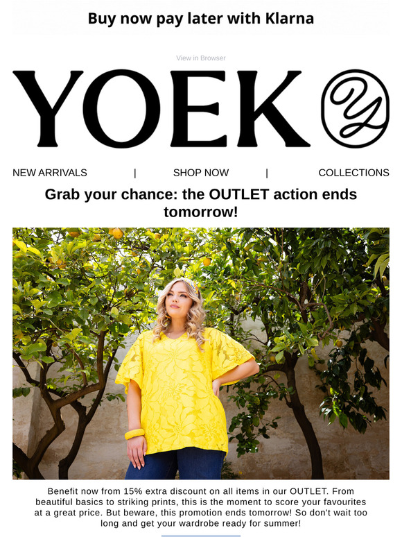 Stock up! 15% extra discount on the cutest OUTLET items