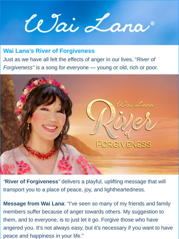 "River of Forgiveness" delivers a playful, uplifting message.