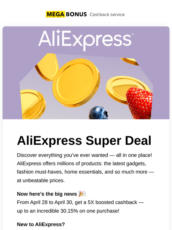 🔥 Hot Deal: Up to 30.15% Cashback on AliExpress