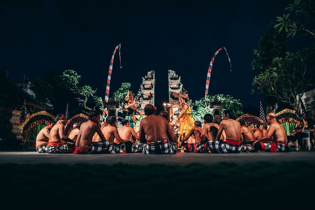 Enjoy traditional Kecak fire dancing in Bali