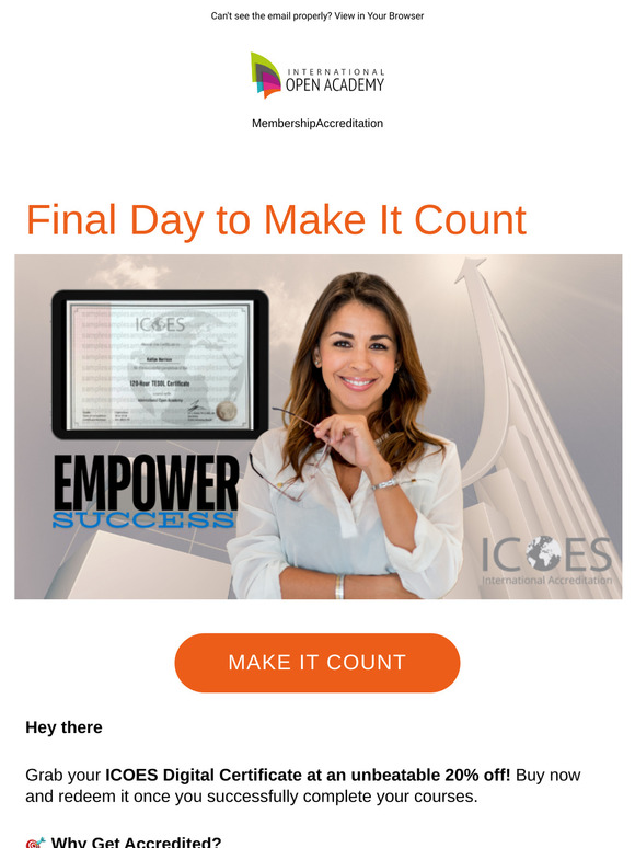 🚨 Last Chance: 20% Off ICOES digital!