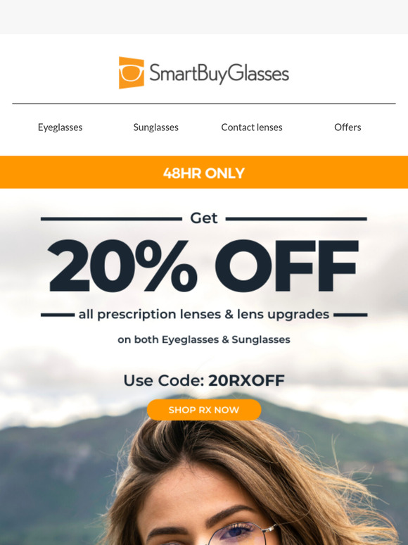 20% off lenses | See clearer for less 🤑
