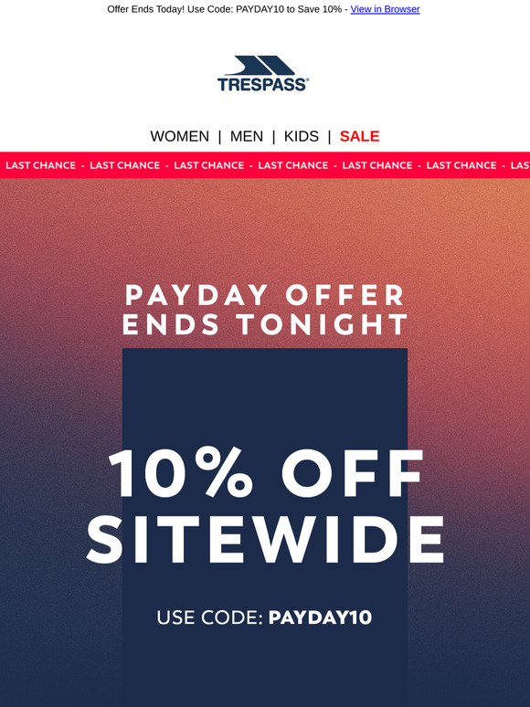 Payday Sale | Last Chance ⏰