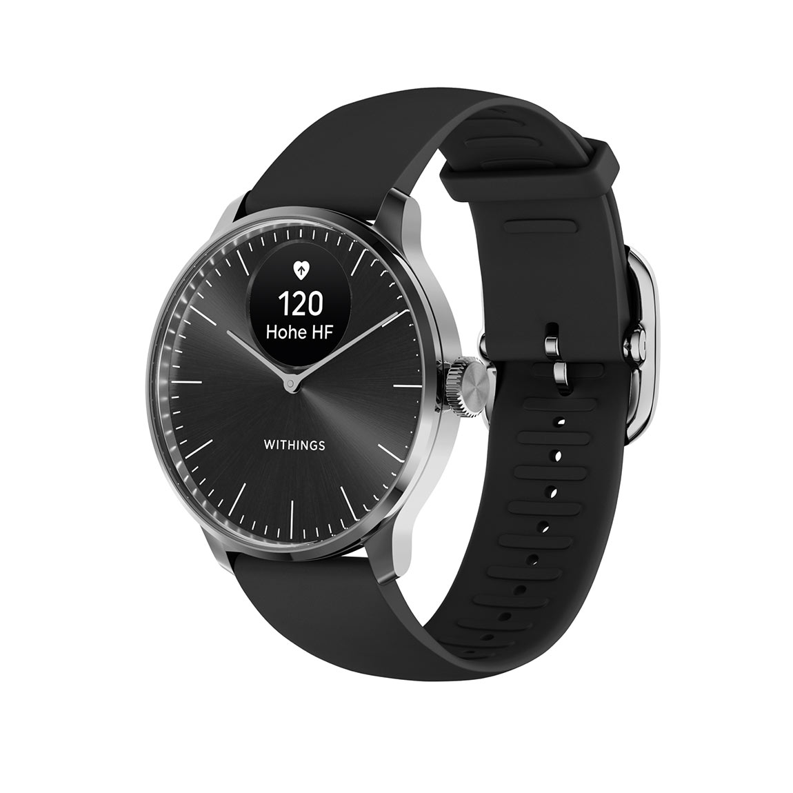 Image of Withings ScanWatch Light - Hybrid Smartwatch für tägliches Gesundheitstracking mit 37 mm Armband - Schwarz