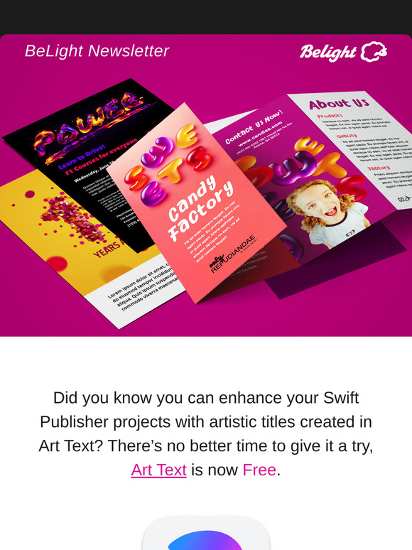 Artistic titles for Swift Publisher projects