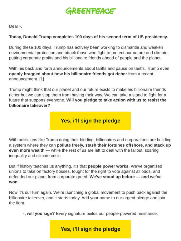 100 days of Trump