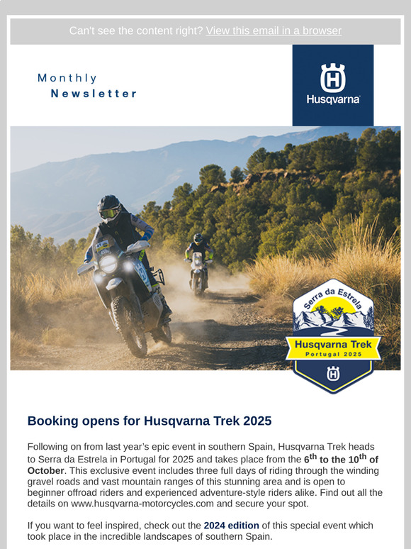 Get set for this year’s Husqvarna Trek