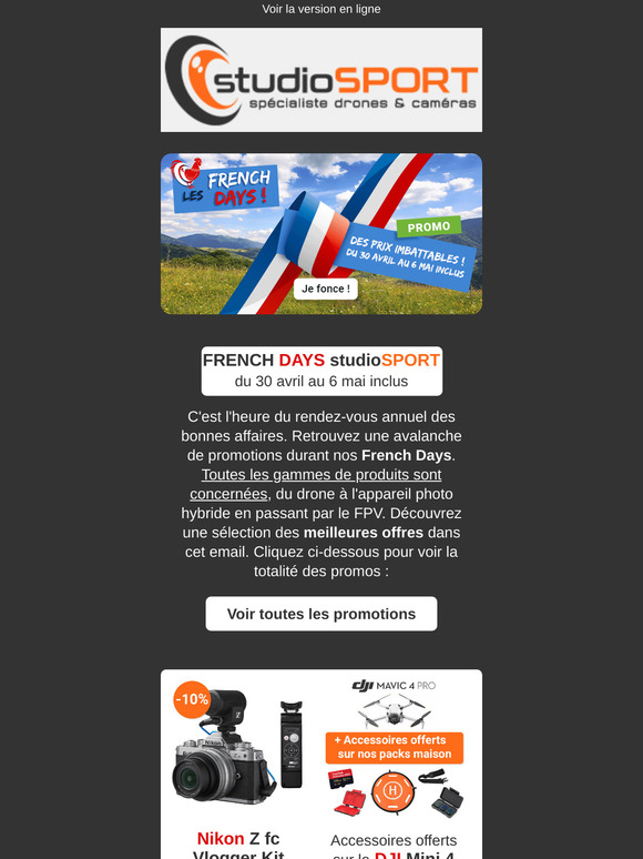 French Days studioSPORT ⏰ c'est parti pour une semaine de promotions !