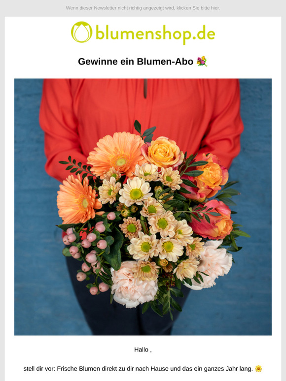 Gewinne ein Blumen-Abo, ! 💐