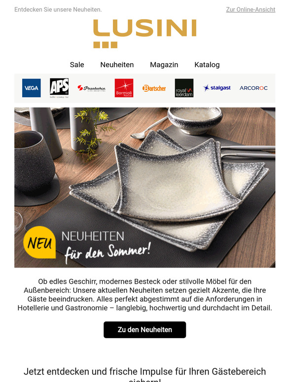 Neu eingetroffen – frische Designs & Produkte für Gastro-Profis