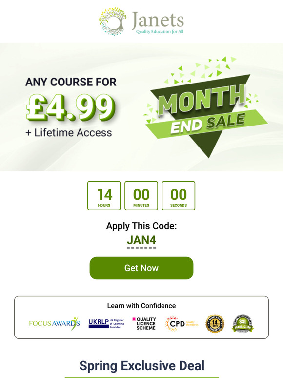Act Now ! End of Month Sale Expires Tonight!