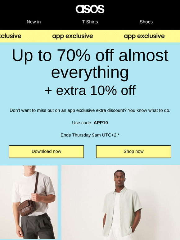 Up to 70% off almost everything