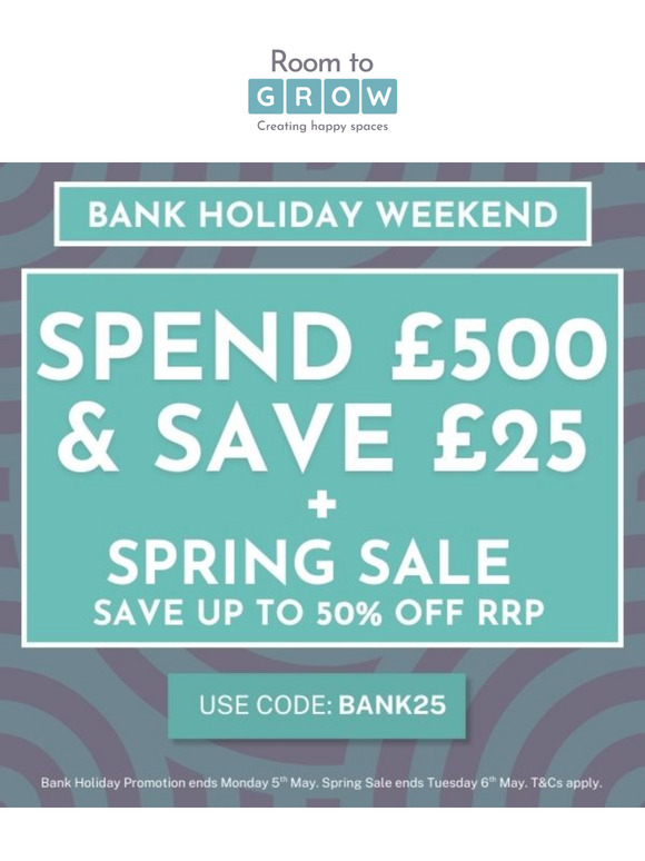 Get Ready for Bank Holiday Savings!