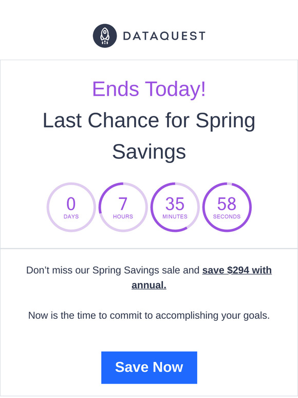 Spring Savings Ends Today – Save $294