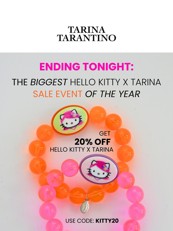 🚨ENDING TONIGHT: 20% OFF Hello Kitty x Tarina