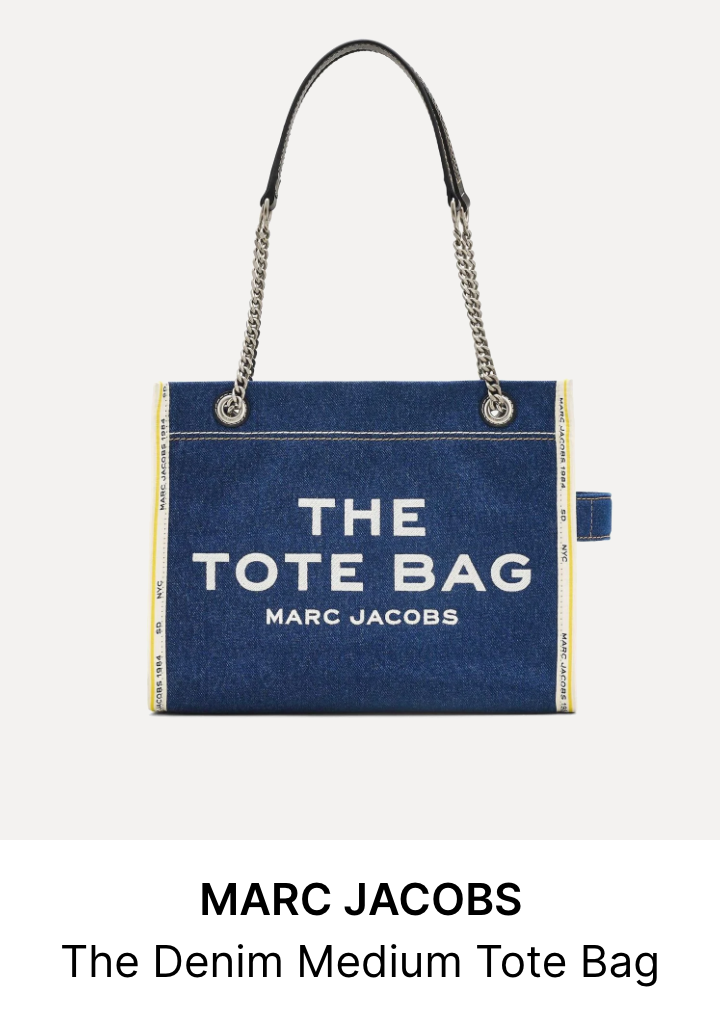The Denim Chain Medium Tote Bag