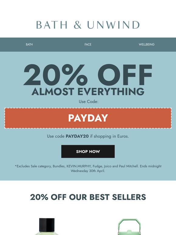 Ends tonight: 20% off almost everything onsite!