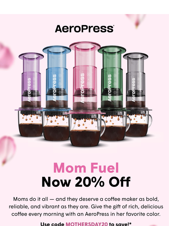Make Her Morning Magic – AeroPress 20% Off ☕