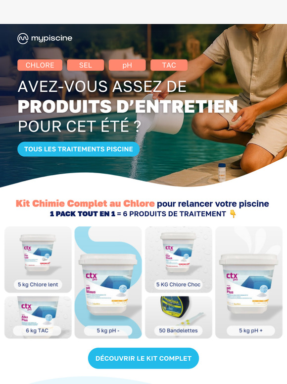 Traitement Piscine : Faites le plein maintenant !