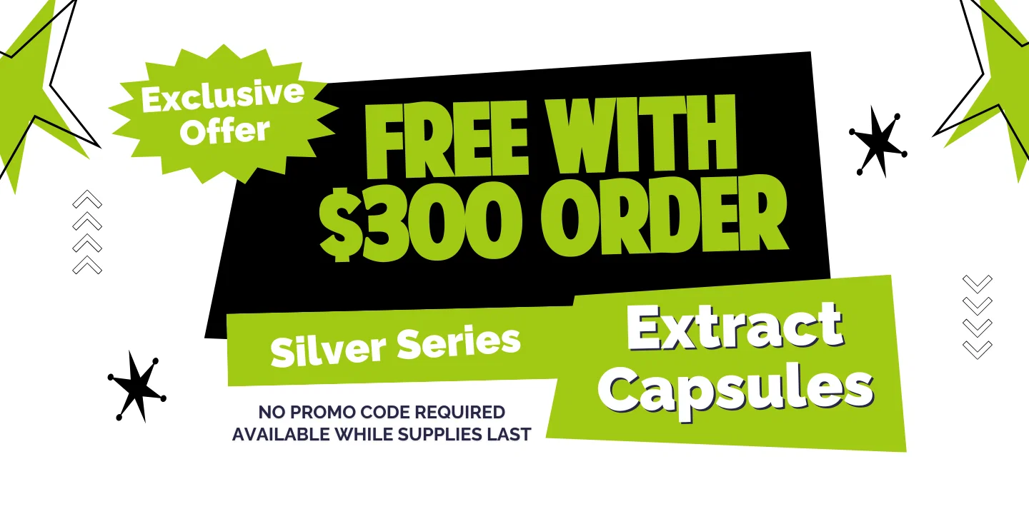 Exclusive Offer: Free with $300 Order -- Silver Series Extra Capsules -- no promo code required, available while supplies last