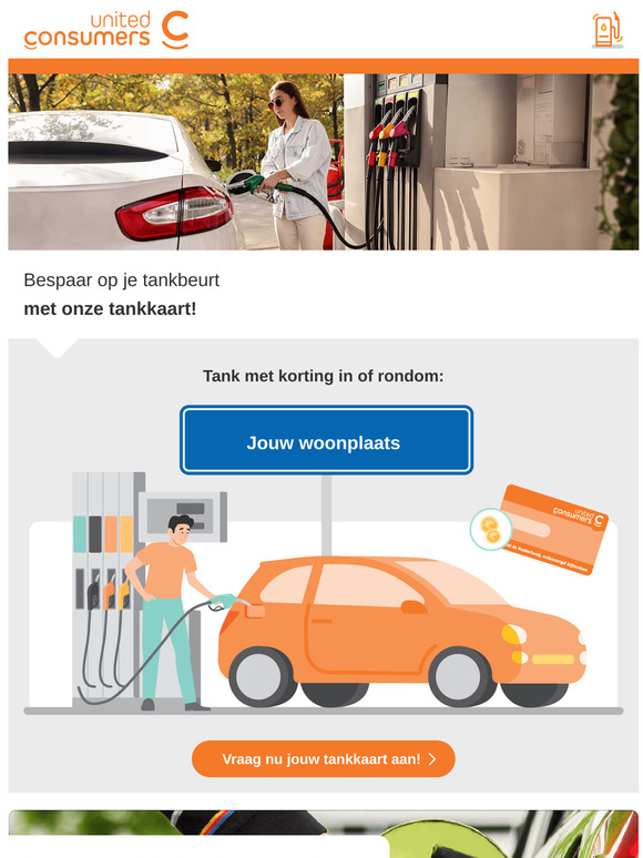 Voordelig tanken in of rondom jouw woonplaats? Vraag nu jouw tankkaart aan en bespaar jaarlijks gemiddeld E 50,00!