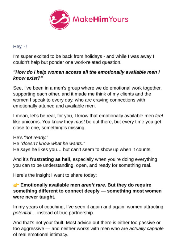 Why Emotionally Available Men Feel So Rare (+ What to Do About It)