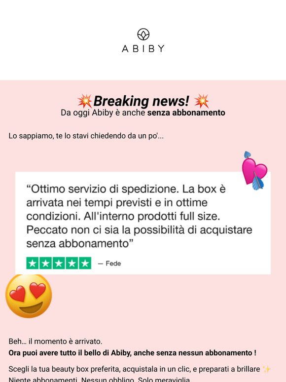 Finalmente le box Abiby senza abbonamento 😎
