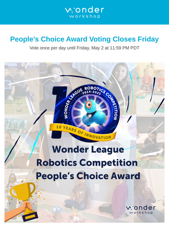 🤖 People's Choice Voting Closes Friday! Vote now.