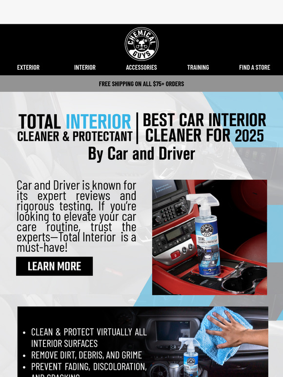 Car and Driver's #1 Pick for Interior Cleaning!