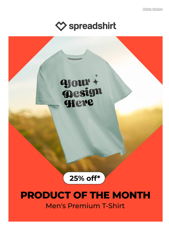 Only 24h left! 25% off the Men's Premium T-Shirt
