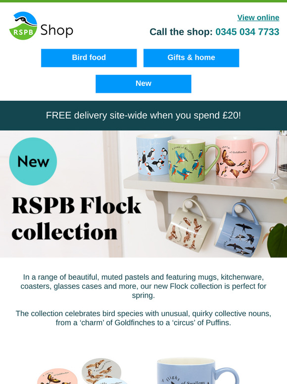 Free delivery when you spend just £20!