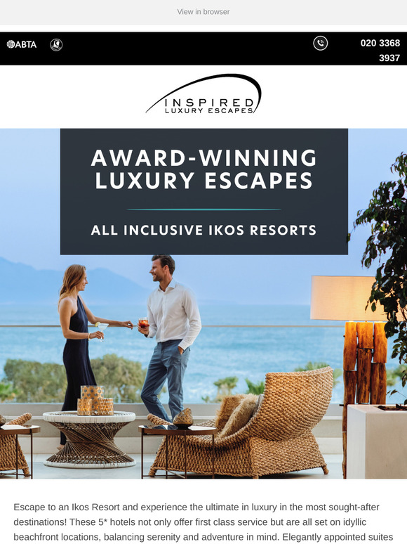 Award winning Ikos Resorts - voted the best in the world!