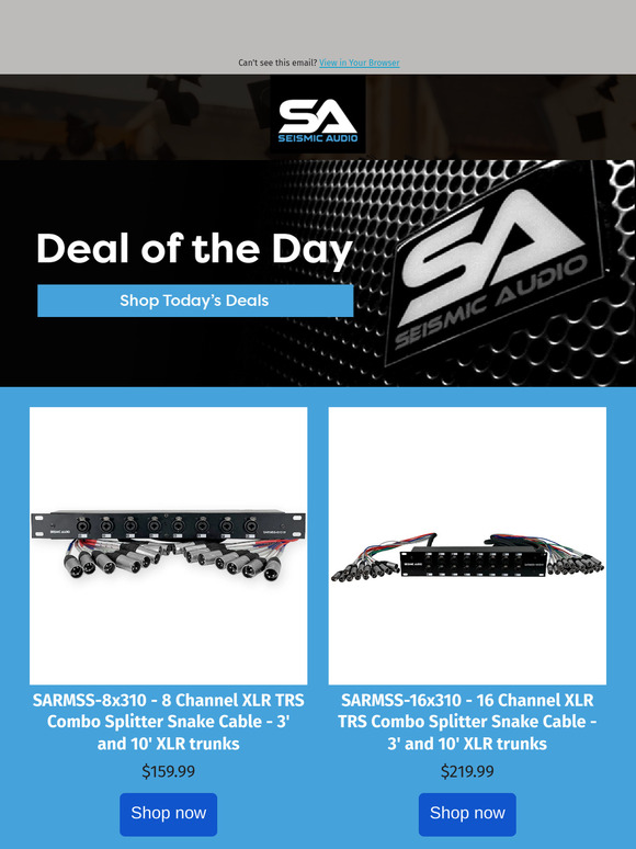 Check out Todays Deals on Rack Mount Split Snake Cables!