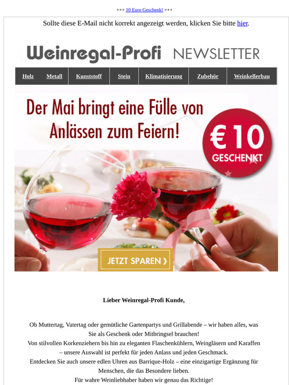 Der Mai bringt eine Fülle von Anlässen zum Feiern!