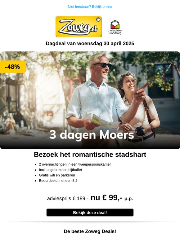 3 dagen Moers (DE) nu 99,-