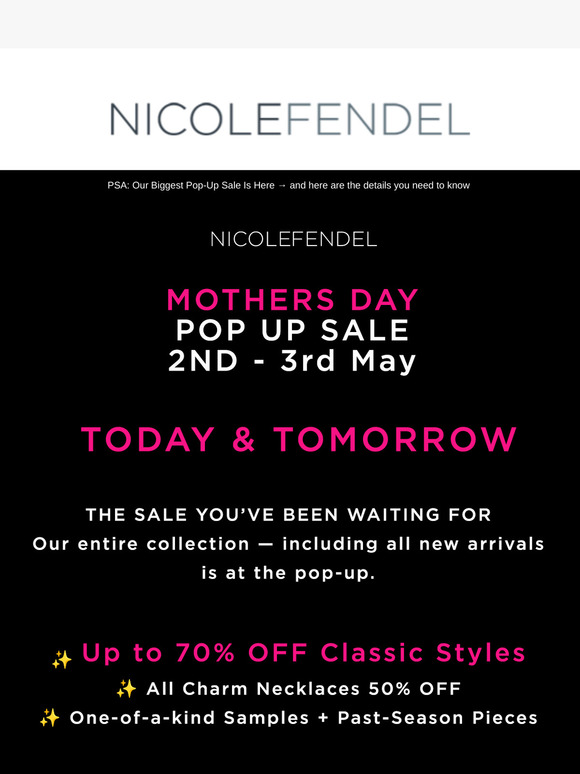 All NEW stock added to the Pop Up Sale