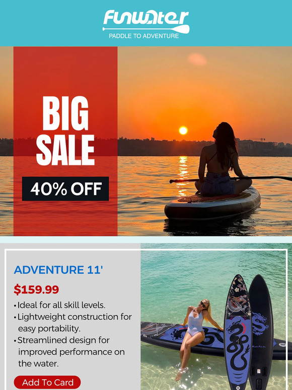 $139 Paddle Boards? Yep, It’s a Big Sale!⚡