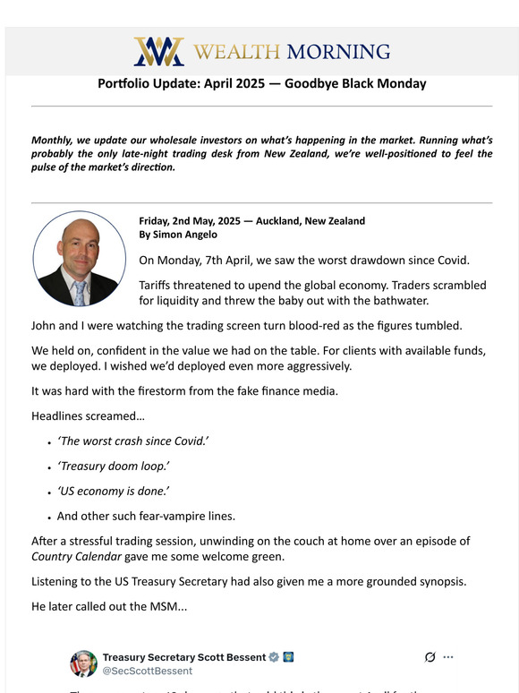 🌎 Portfolio Update: April 2025 — Goodbye Black Monday