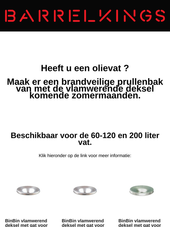 Maak van uw olievat een brandveilige prullenbak!