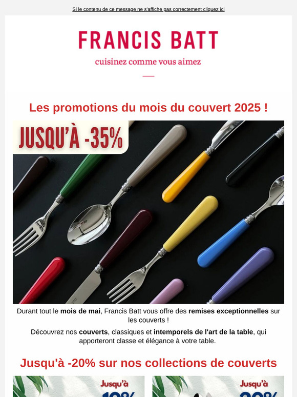 Les promotions du mois du couvert 2025 !