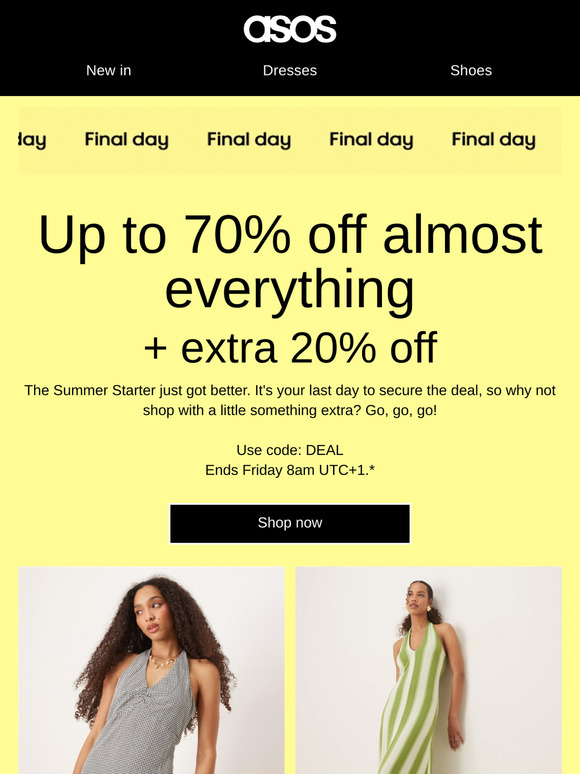 The Summer Starter: up to 70% off almost everything