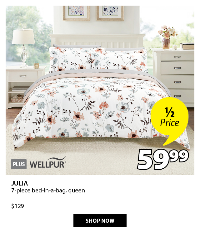 JULIA 7-piece bed-in-a-bag | 1/2 Price